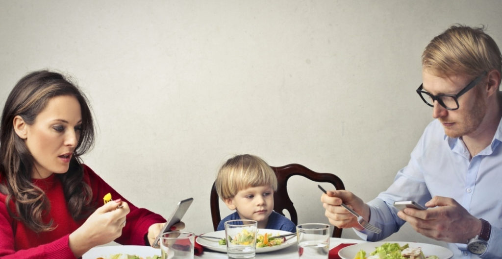 family eating